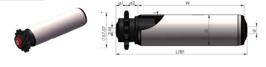 1211-Sprocket როლიკერიGCS