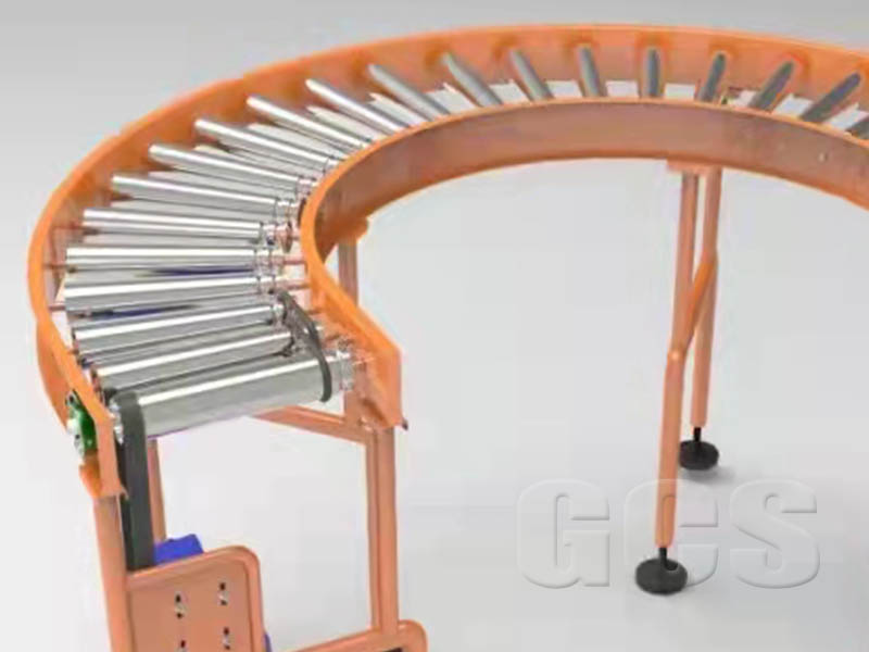 180 graden roller conveyor systeem-