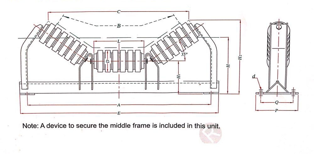 35° Impact Roller