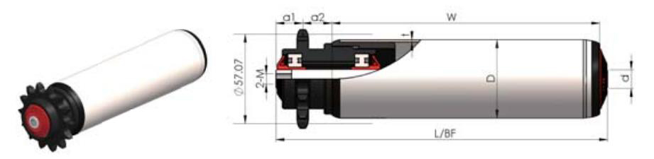 Ranté drive runtuyan rollers 1141