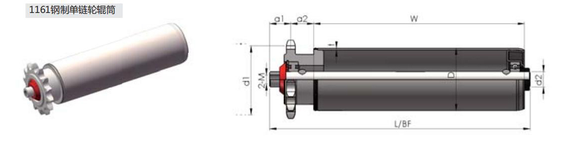 Chain drive series rollers 1161