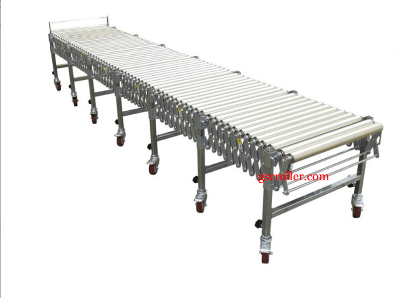 Manpower Roller Conveyor Linerako zinta erretiragarria